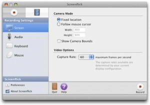 Use Screenflick to capture gameplay on mac