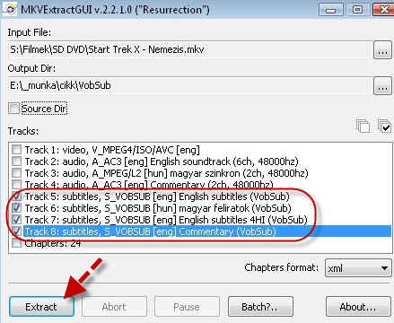Extract subtitles from dvd to srt Extract subtitles from dvd to srt