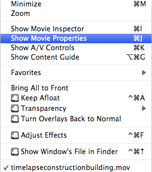 Show Movie Properties