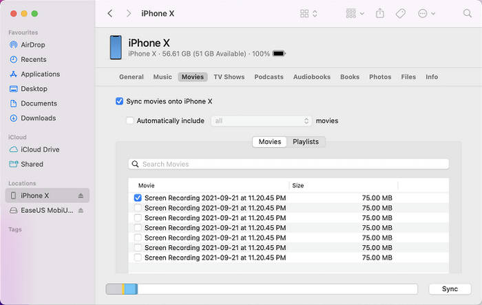 transfer movie from mac to iphone