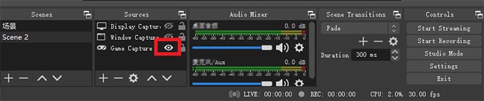 Turn on OBS Eye