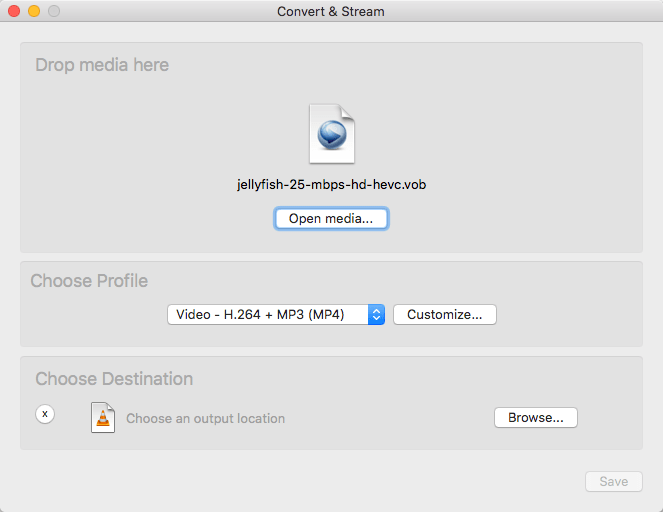 free Convert VOB to MP4 on Mac with VLC