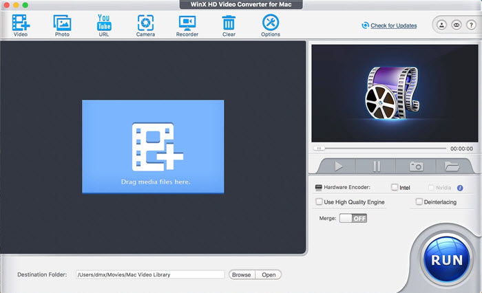 WinX HD Video Converter for Mac