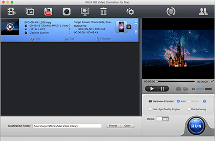 WinX HD Video Converter for Mac