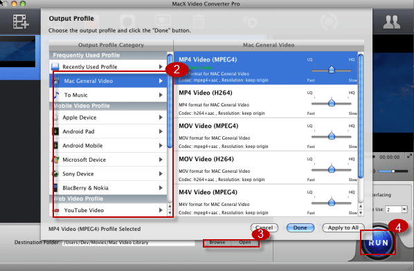 Choose MOV as Output Format