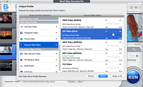 Convert MKV to AVI on Mac Free