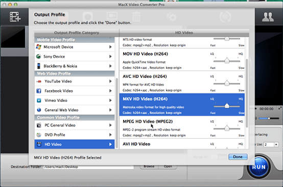 Choose MKV Output Format