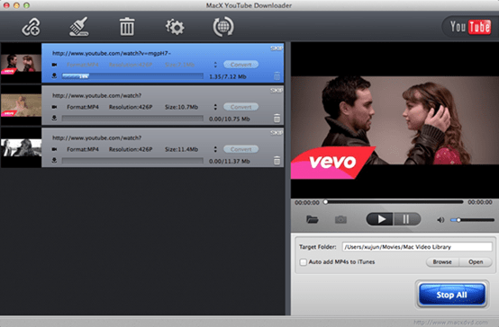 Start video downloading with MacX YouTube Downloader