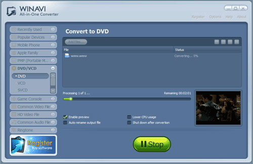 AVI to DVD converter