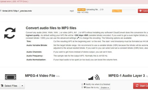 convert M4V to MP3 online free
