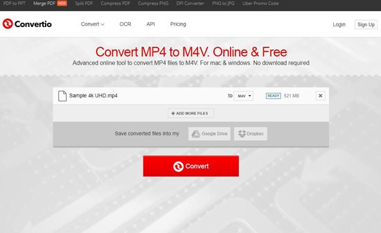 free convert MP4 to M4V online