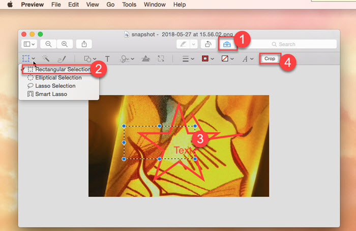 Crop Screenshot on Mac with Preview