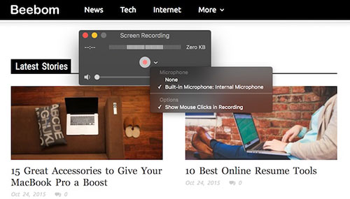 record screen on mac
