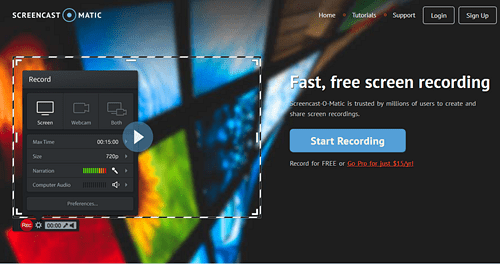 online screen recorder - screen o matic