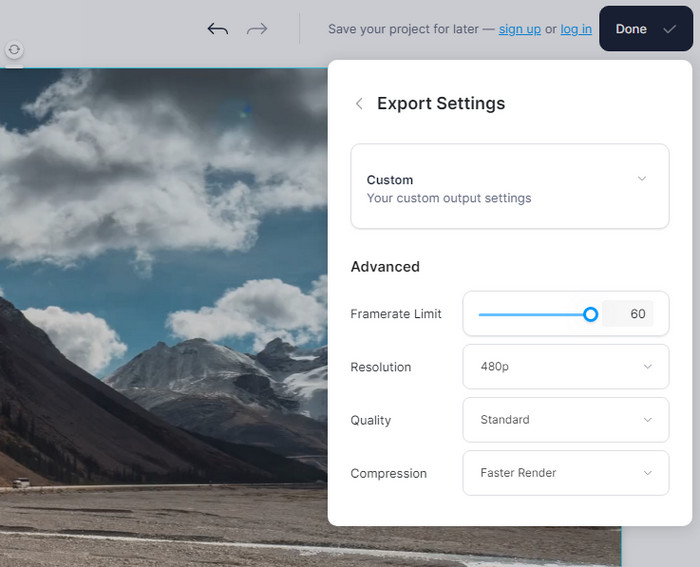 Convert video to 60FPS online in Veed