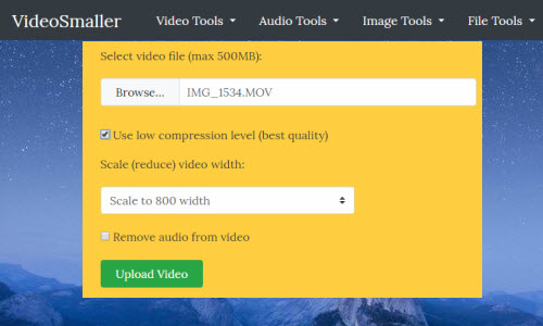 compress video with videoSmaller