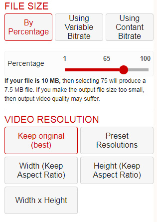 Lower resolution to compress M4V