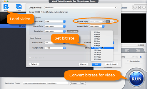 binary to bitrate converter