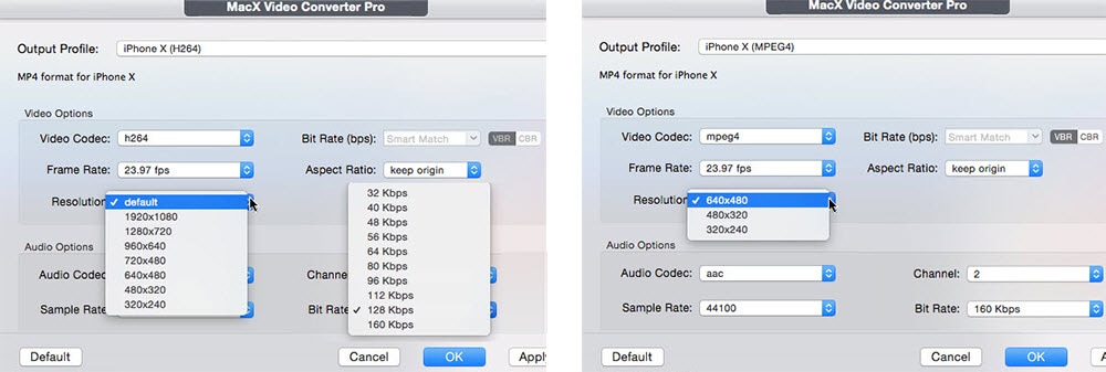 adjust MP4 parameters