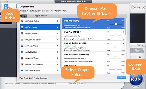 convert MP4 to iPad