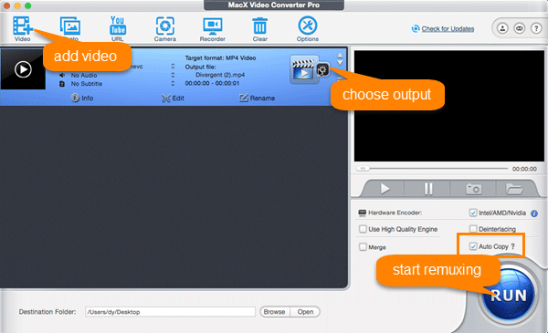 batch remux MKV to MP4 losslessly