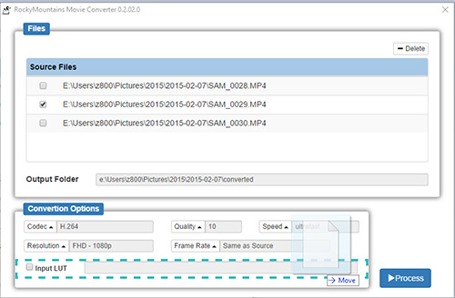 convert H265 to H264 with Rockymountain Converter