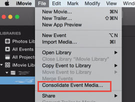 Consolidate Media iMovie