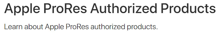 Appe ProRes authorized software