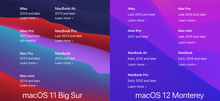 How is macOS Monterey different from Big Sur