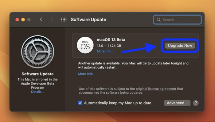 how to update to mac Ventura