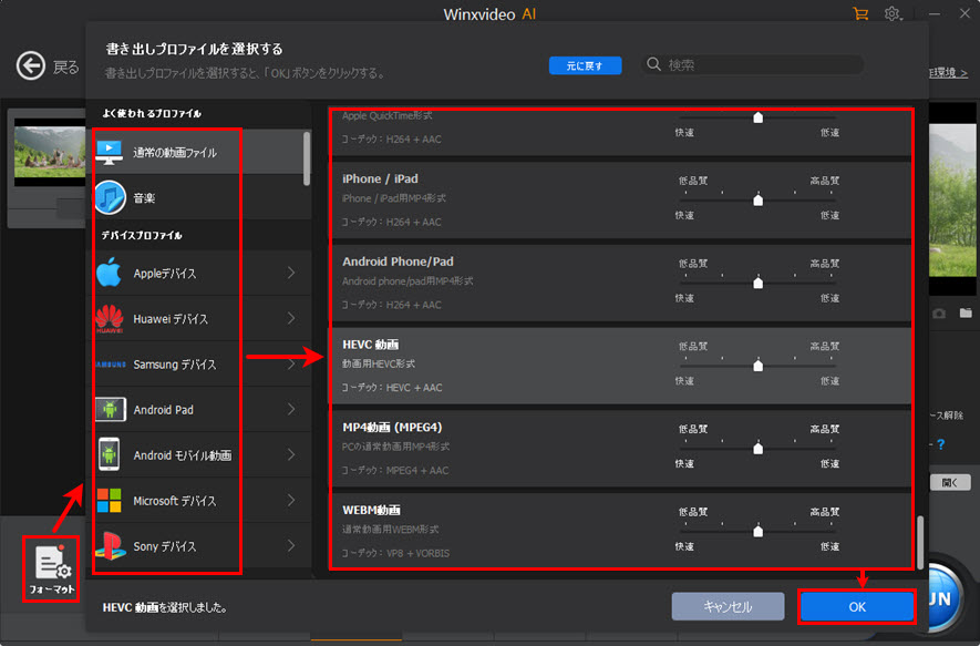 Macxvideo AI動画変換step3