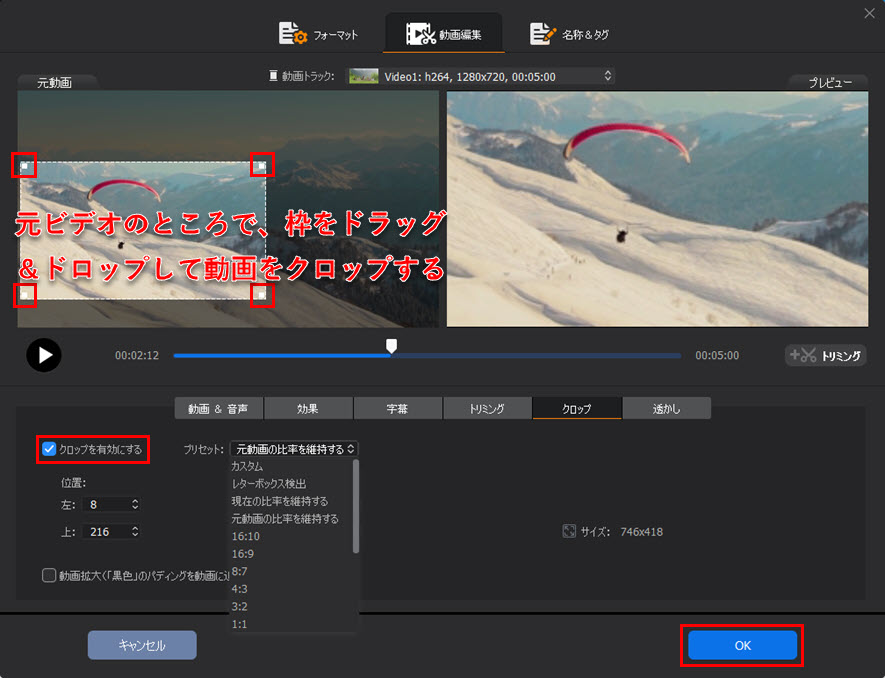 Macxvideo AI動画クロップ