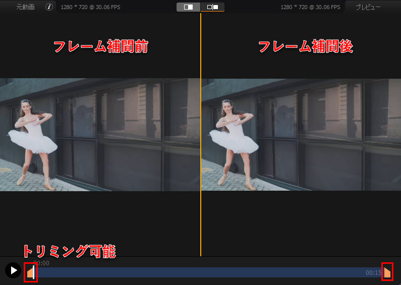 Macxvideo AIフレーム補間step2
