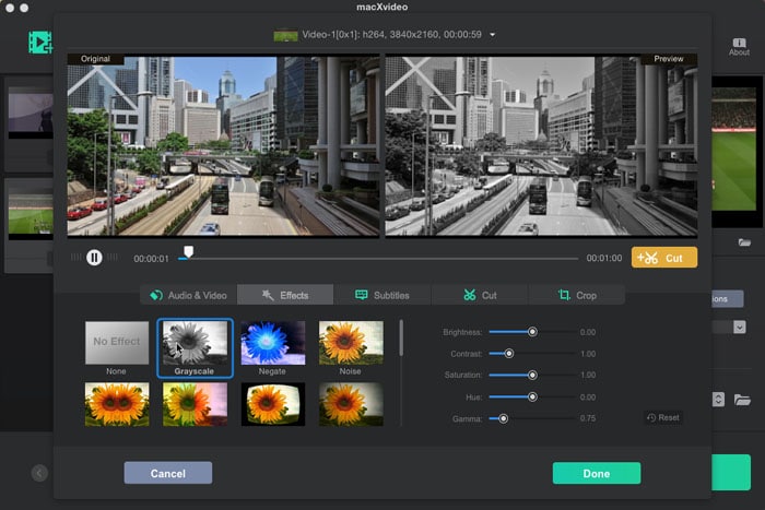 crop, rotate, split videos on Mac