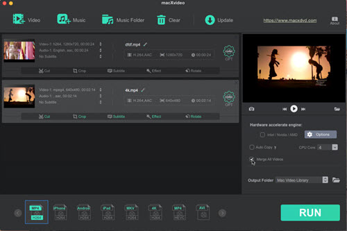 Merge Video files in Best video joiner