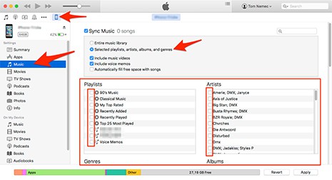 add playlist to iPhone with iTunes
