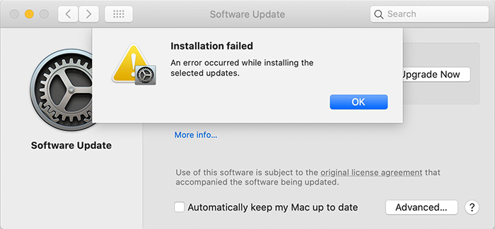 macbook pro software update failed macbook pro software update failed
