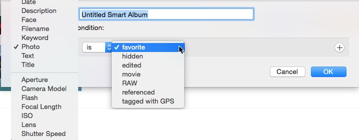Mac Photos tutorial on Smart Album
