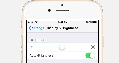 adjust iPhone 8 brightness