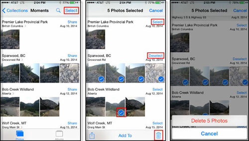 Delete HEIC photos on iPhone