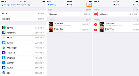 how to delete songs from iphone