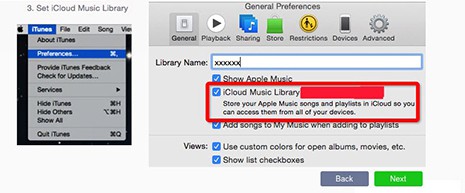 Set iCloud Music Library