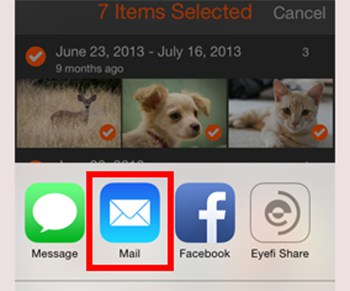 Upload photos from iPhone to MacBook with E-mail