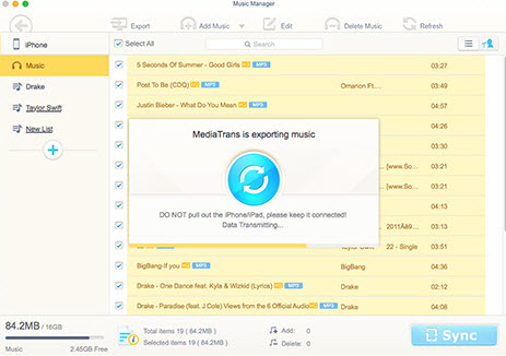 export iPad music to computer