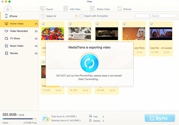 Transfer videos from iMovie iPhone iPad to mac