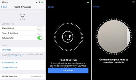 set up Face ID on iPhone