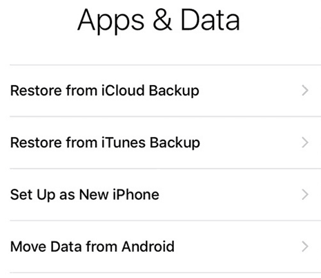 How to restore data after iPhone set up
