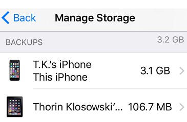 not enough icloud storage available