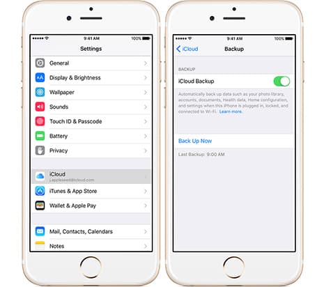 backup iPhone with iCloud before iPhone setup