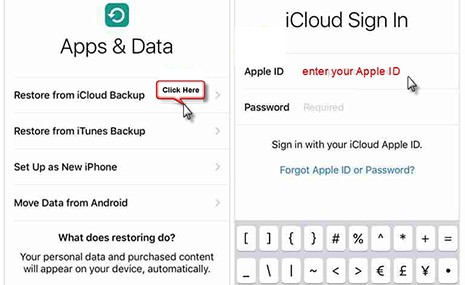 copy photos to iPhone 8 from iCloud backup